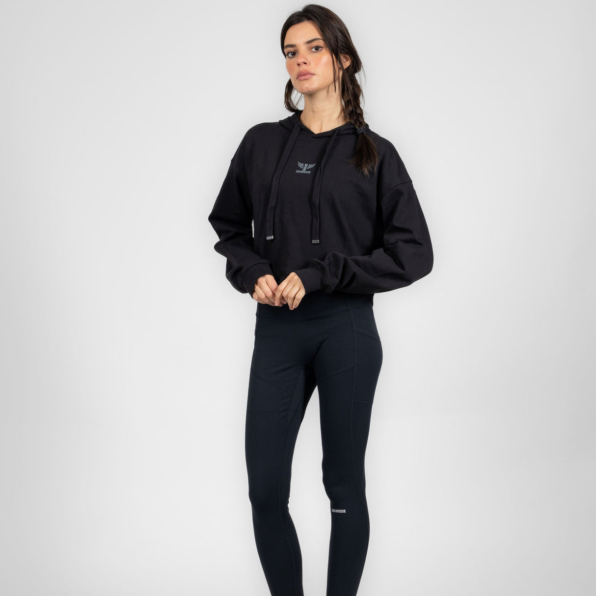 Polerón Deportivo Corto con Hoodie para Mujer IRONSIDE