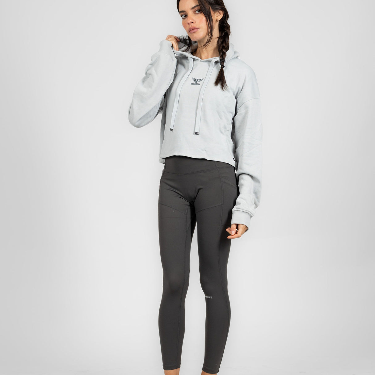 Polerón Deportivo Corto con Hoodie para Mujer IRONSIDE