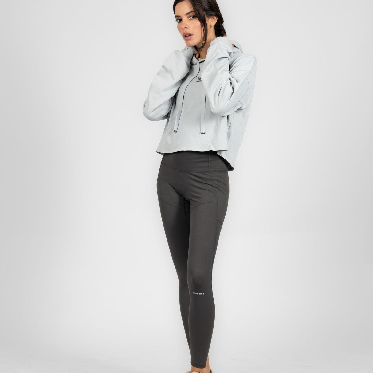 Polerón Deportivo Corto con Hoodie para Mujer IRONSIDE