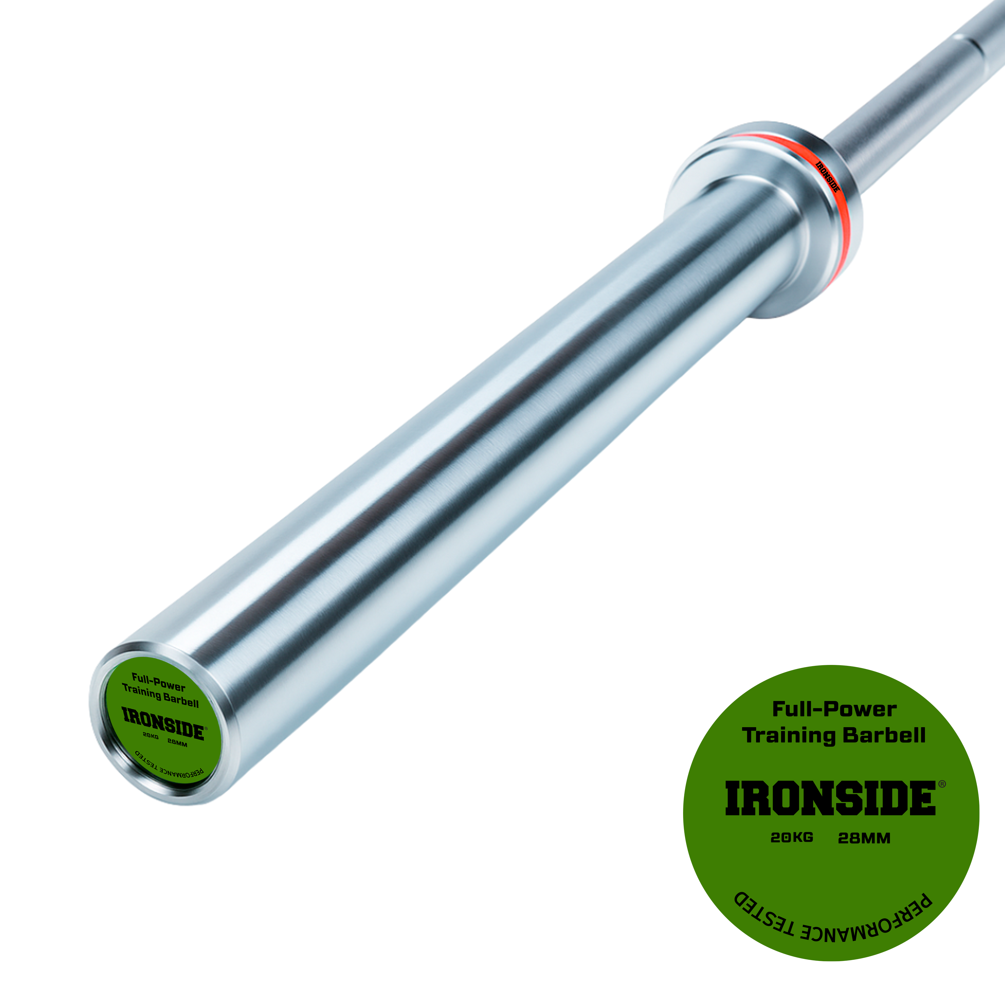 Barra Olímpica Fullpower 20 kg IRONSIDE | 1000 lb | 4 Rodamientos