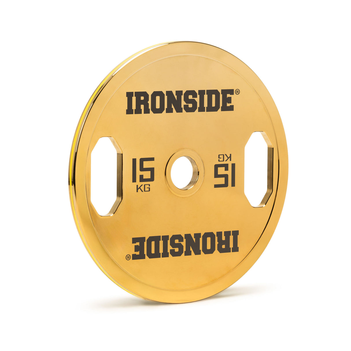 Disco Olímpico Premium Gold Chromed IRONSIDE 5 A 25 KG