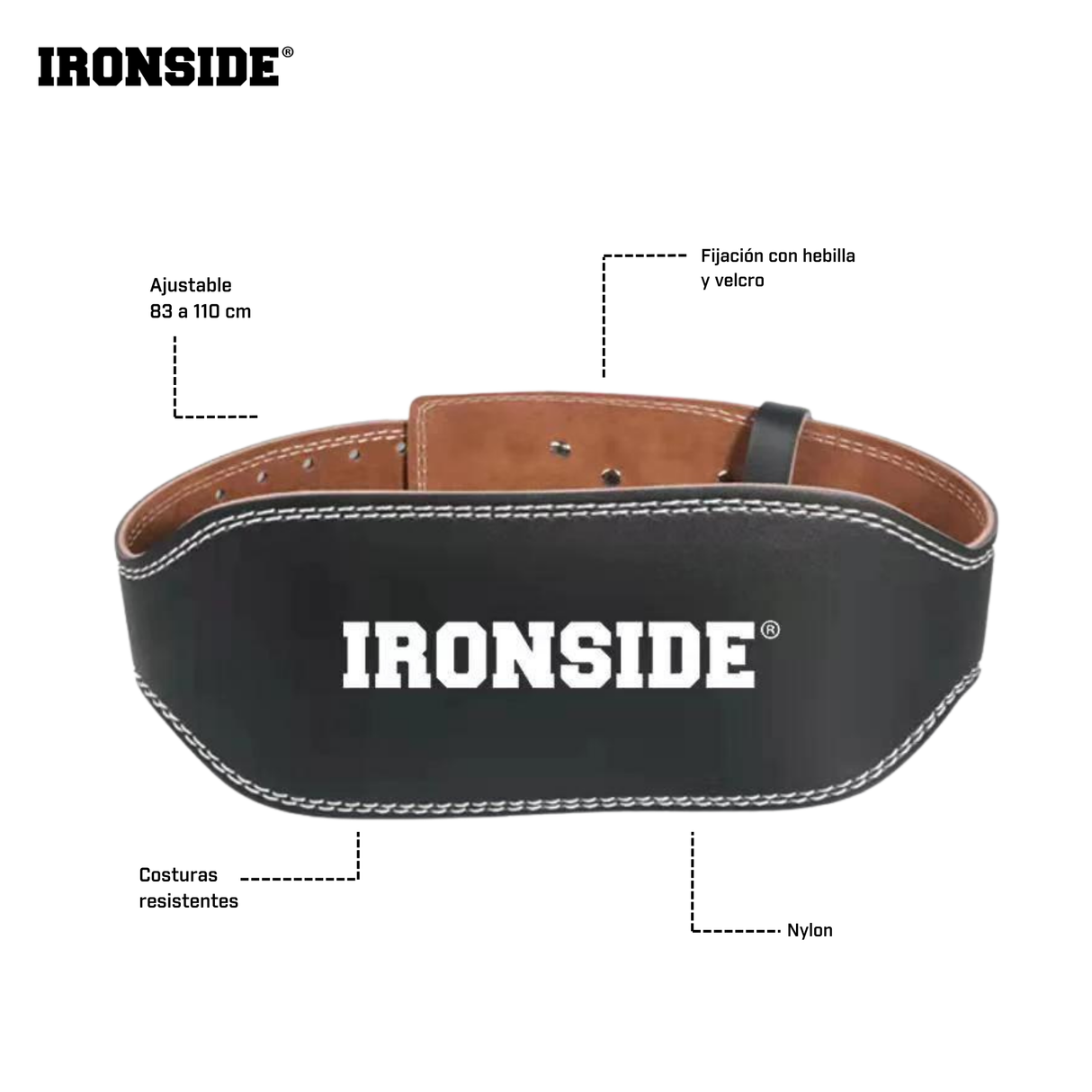 Cinturón de Levantamiento de Pesas IRONSIDE