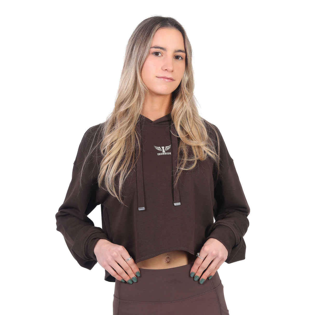 Polerón Deportivo Corto con Hoodie para Mujer Edición Limitada IRONSIDE
