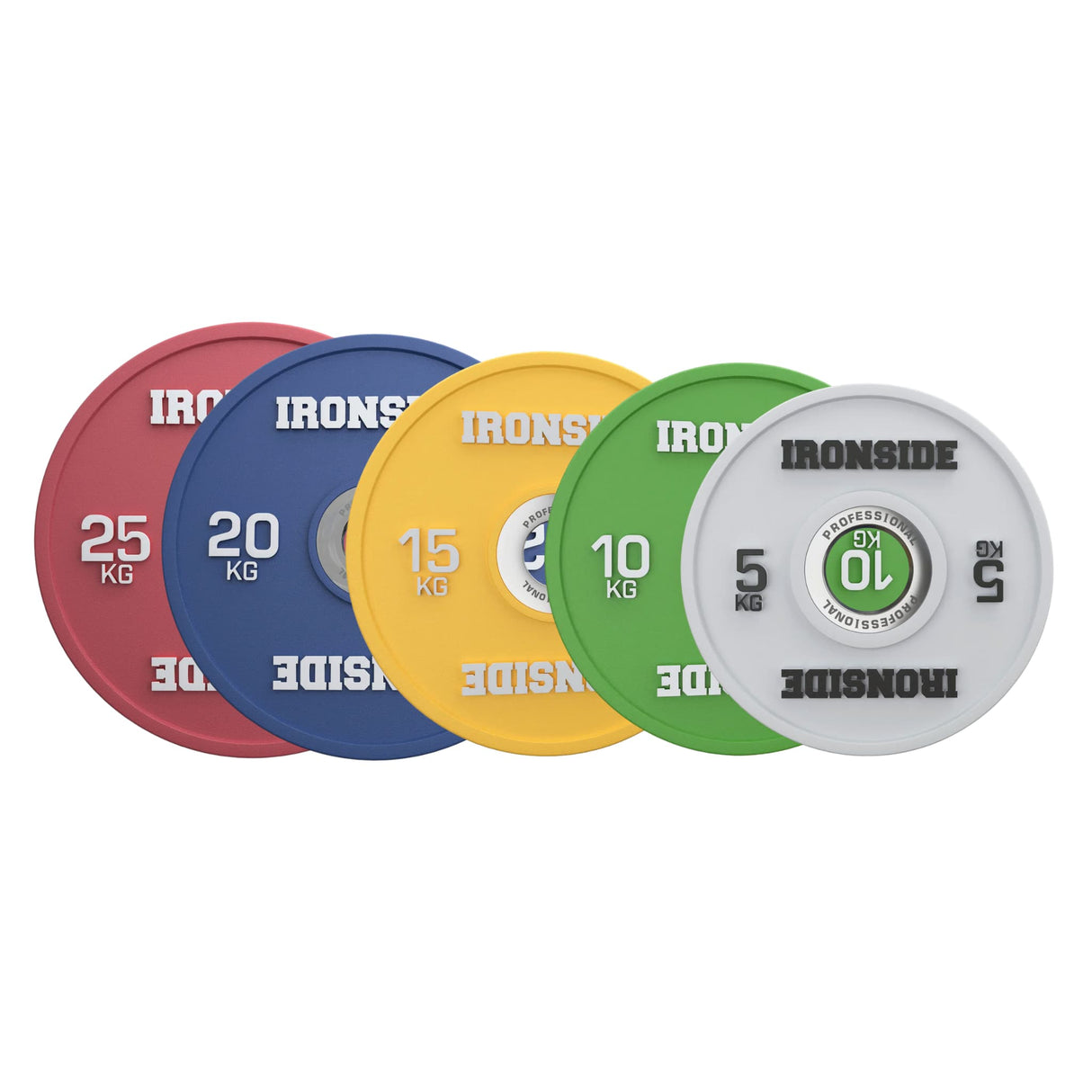 Disco Olímpico Calibrado Powerlifting 5 a 25 kg IRONSIDE