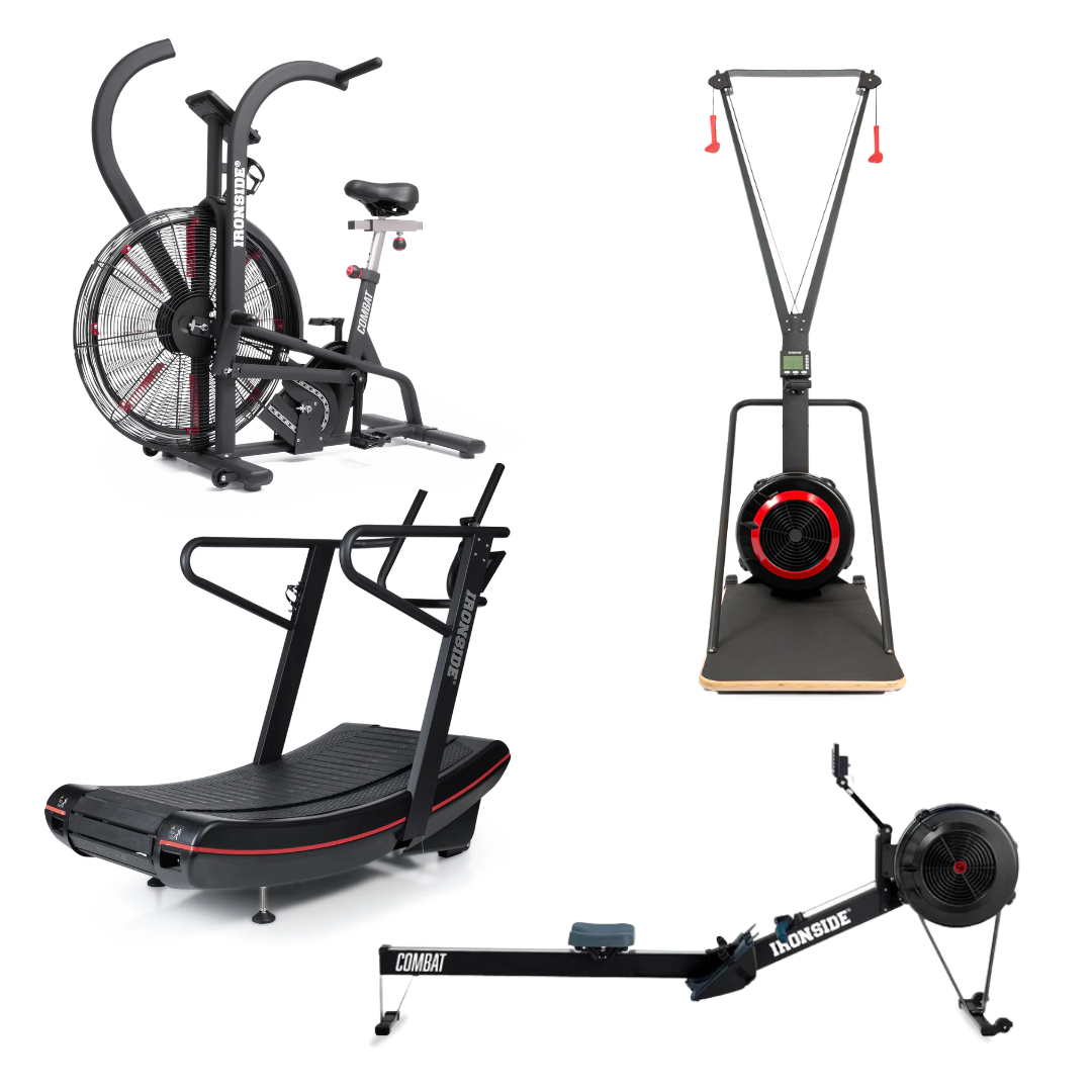 Pack IRONSIDE Combat Trotadora Curva + Air Bike + Remadora + Ski Erg
