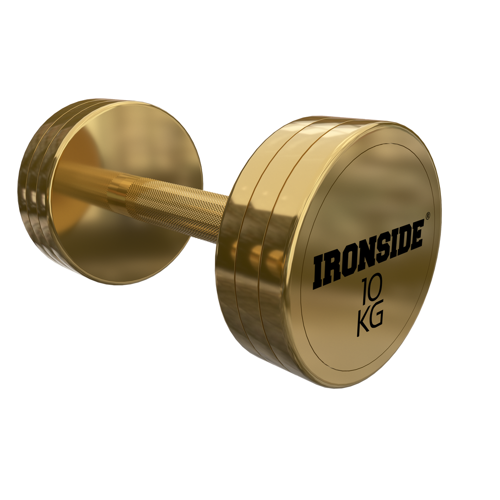 Mancuerna Circular Gold IRONSIDE 2.5 a 40 kg