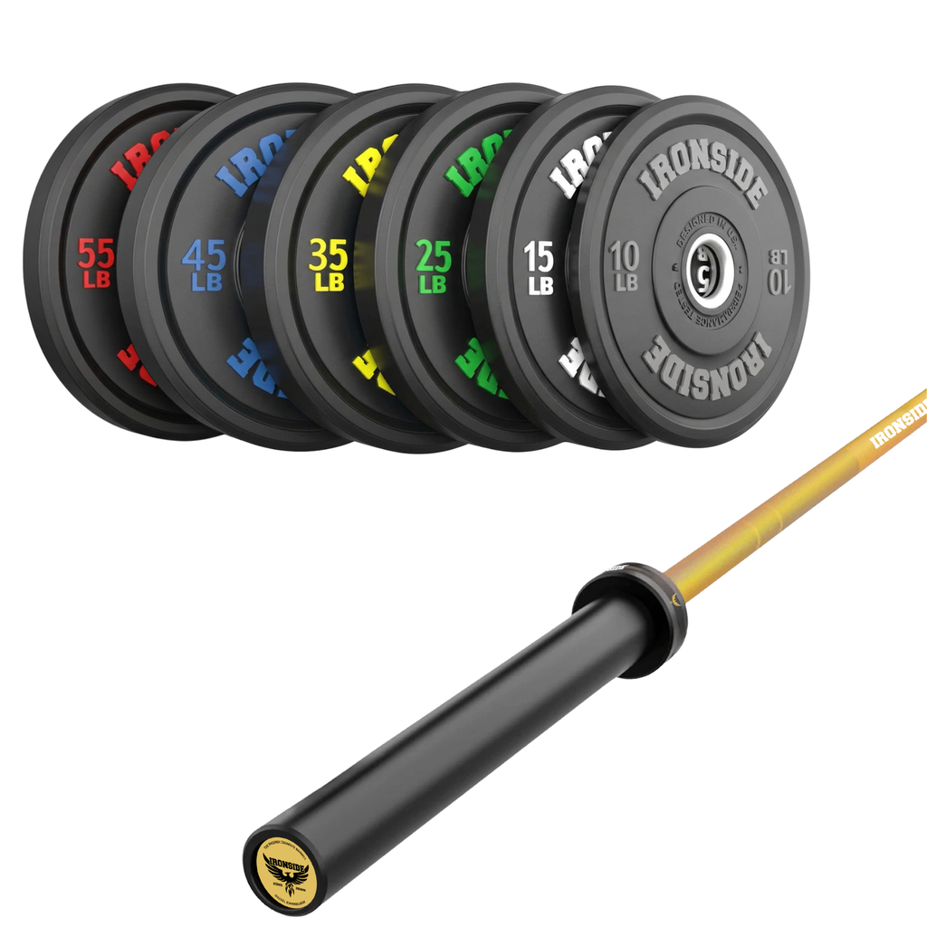 Pack IRONSIDE Barra 20 KG + Set Discos Olímpicos LB