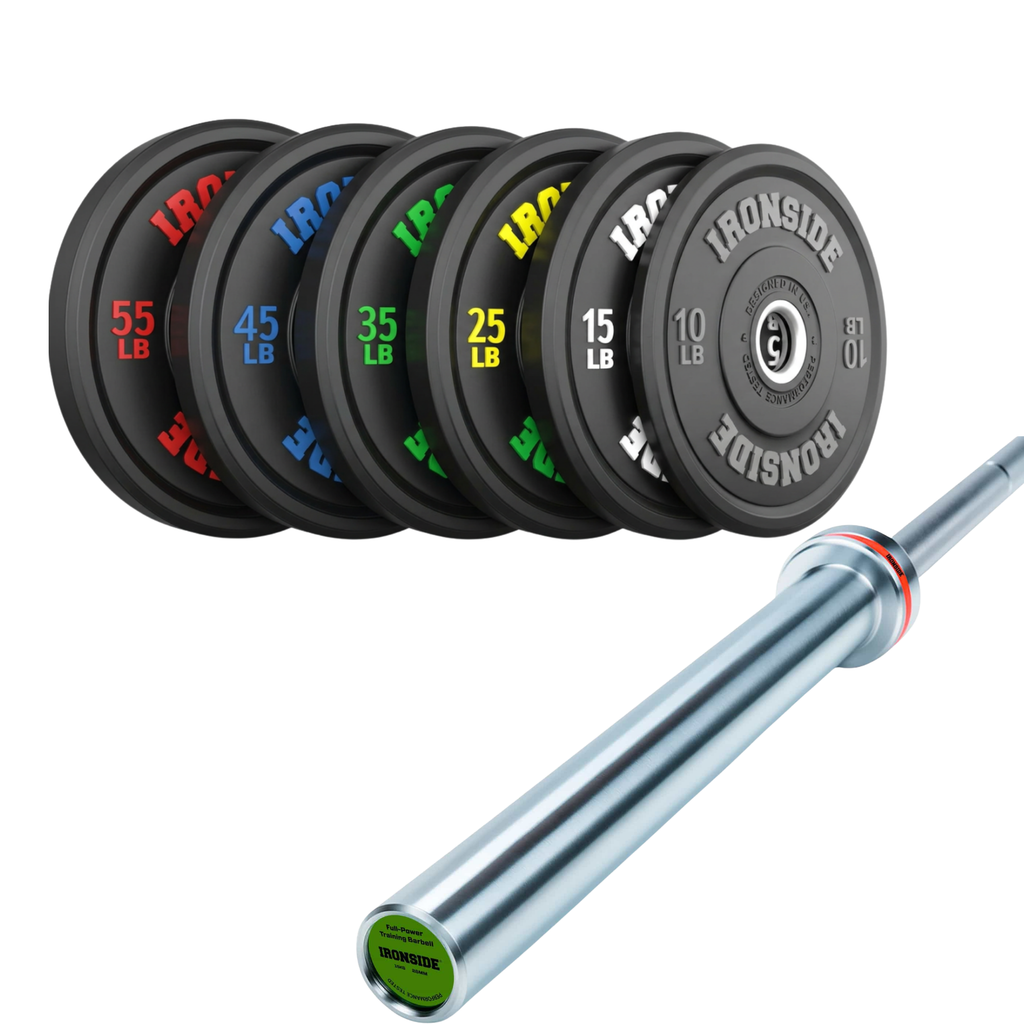 Pack IRONSIDE Barra 20 KG + Set Discos Olímpicos LB