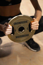 Disco Olímpico Premium Gold Chromed 5 a 25 KG IRONSIDE