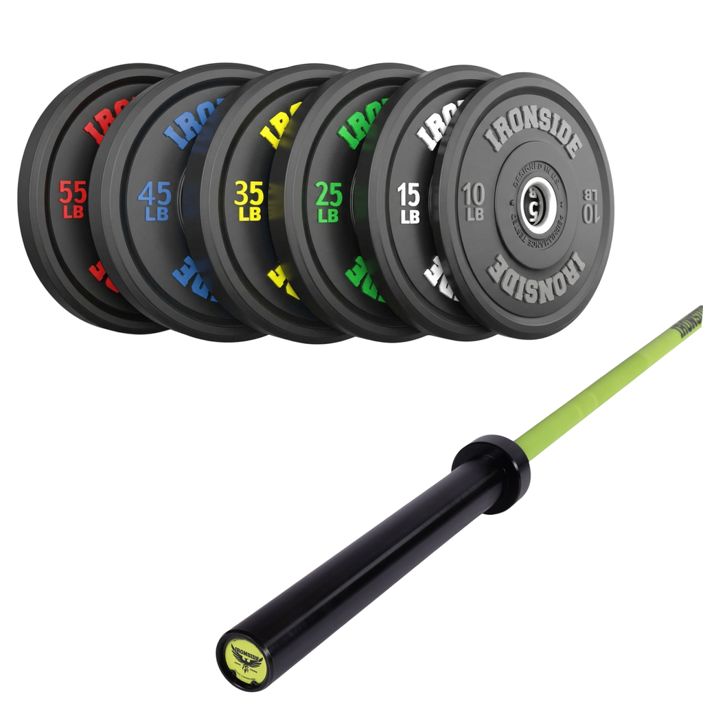 Pack IRONSIDE Barra 20 KG + Set Discos Olímpicos LB