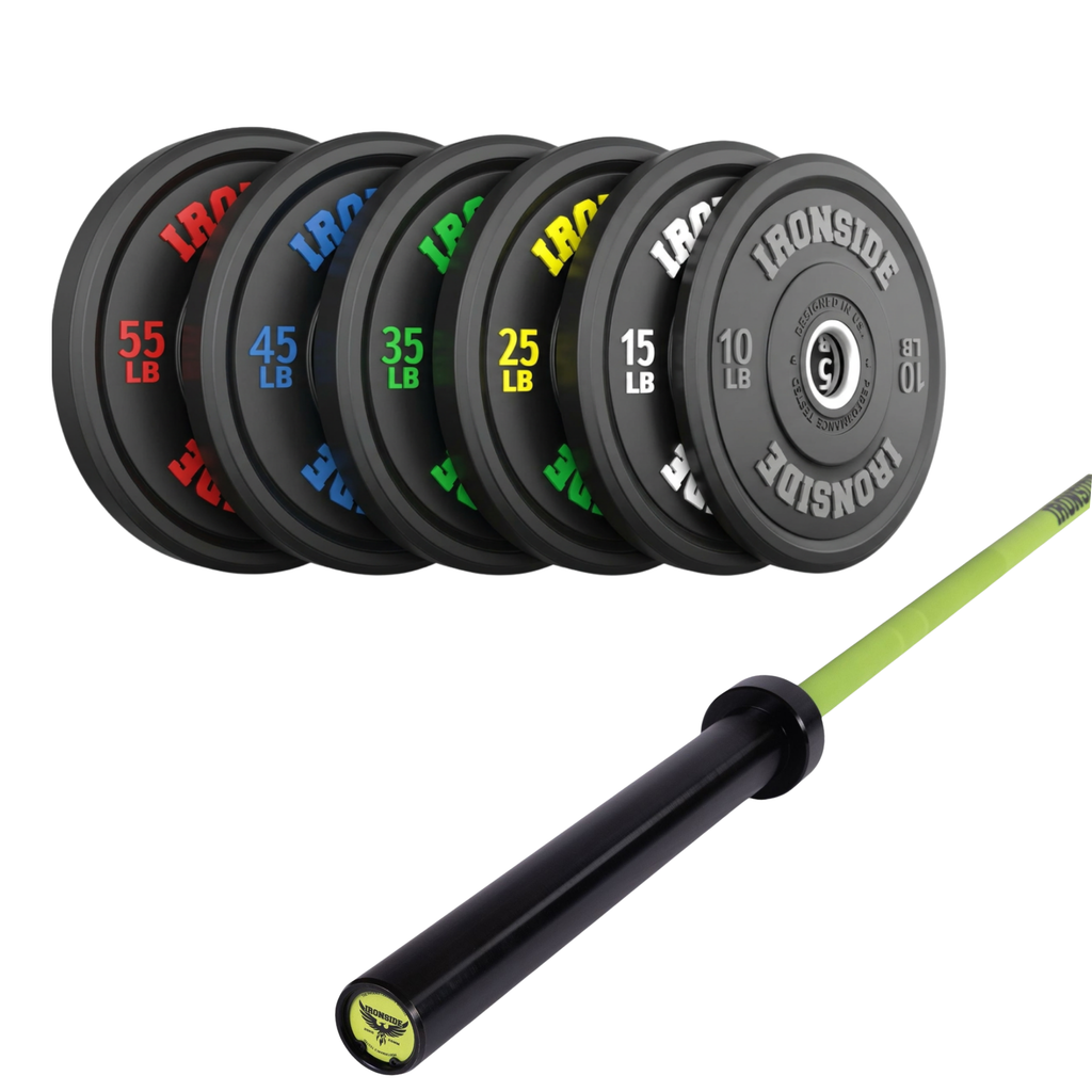 Pack IRONSIDE Barra 20 KG + Set Discos Olímpicos LB
