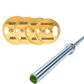 Pack IRONSIDE Barra 15 KG + Set de Discos Olímpicos KG