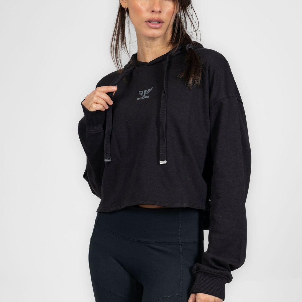 Polerón Deportivo Corto con Hoodie para Mujer IRONSIDE