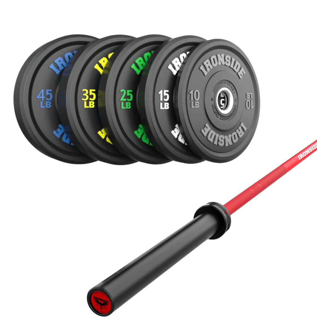 Pack IRONSIDE Barra 20 KG + Set Discos Olímpicos LB