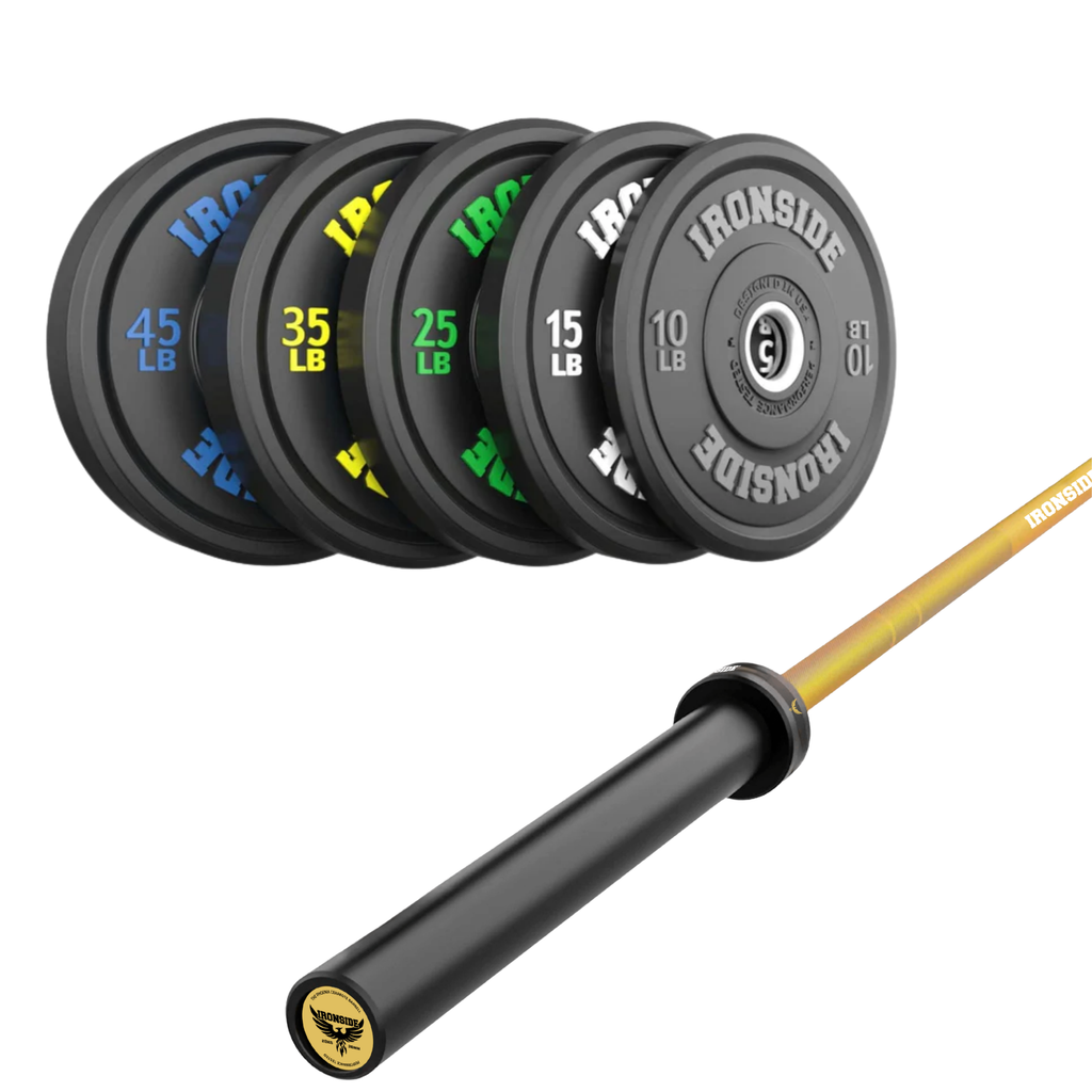 Pack IRONSIDE Barra 20 KG + Set Discos Olímpicos LB