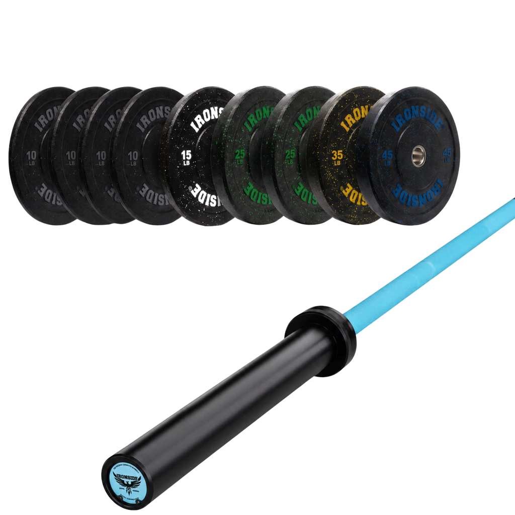 Pack IRONSIDE Barra 15 KG + Set de Discos Olímpicos LB