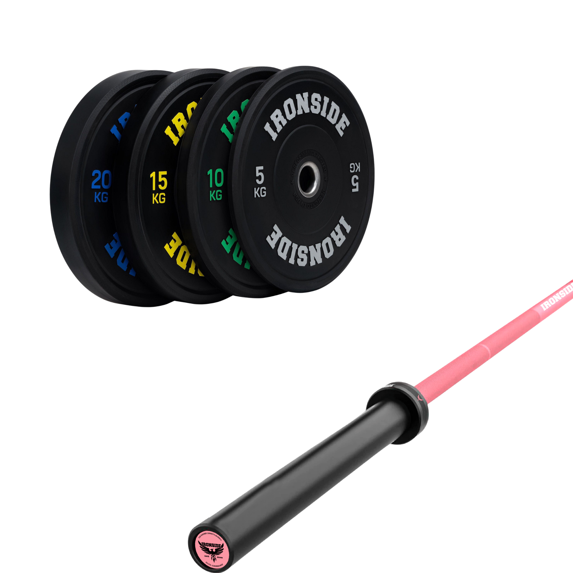 Pack IRONSIDE Barra 15 KG + Set de Discos Olímpicos (KG)