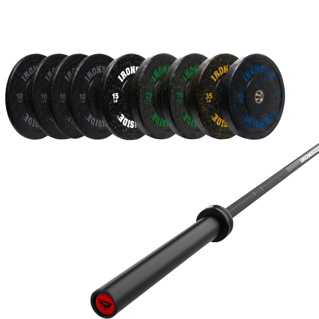 Pack IRONSIDE Barra 15 KG + Set de Discos Olímpicos LB