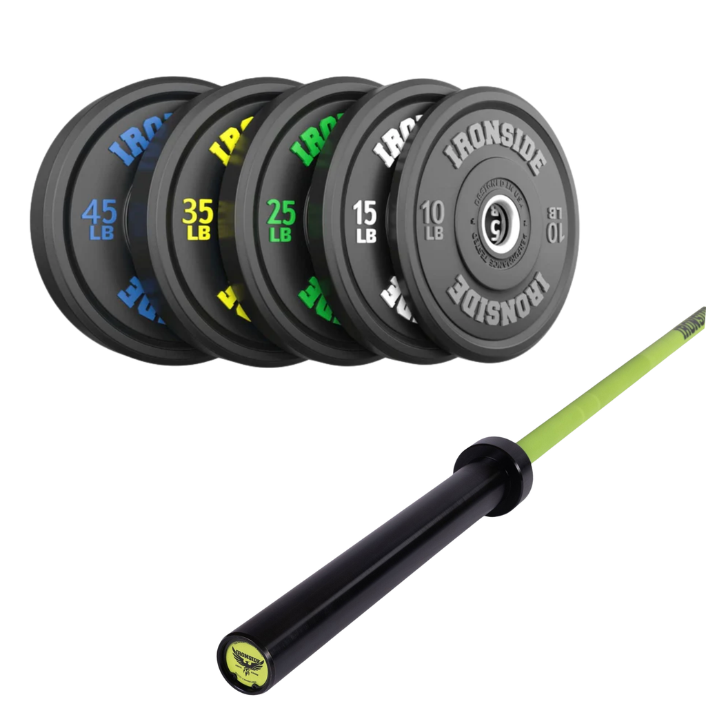 Pack IRONSIDE Barra 20 KG + Set Discos Olímpicos LB