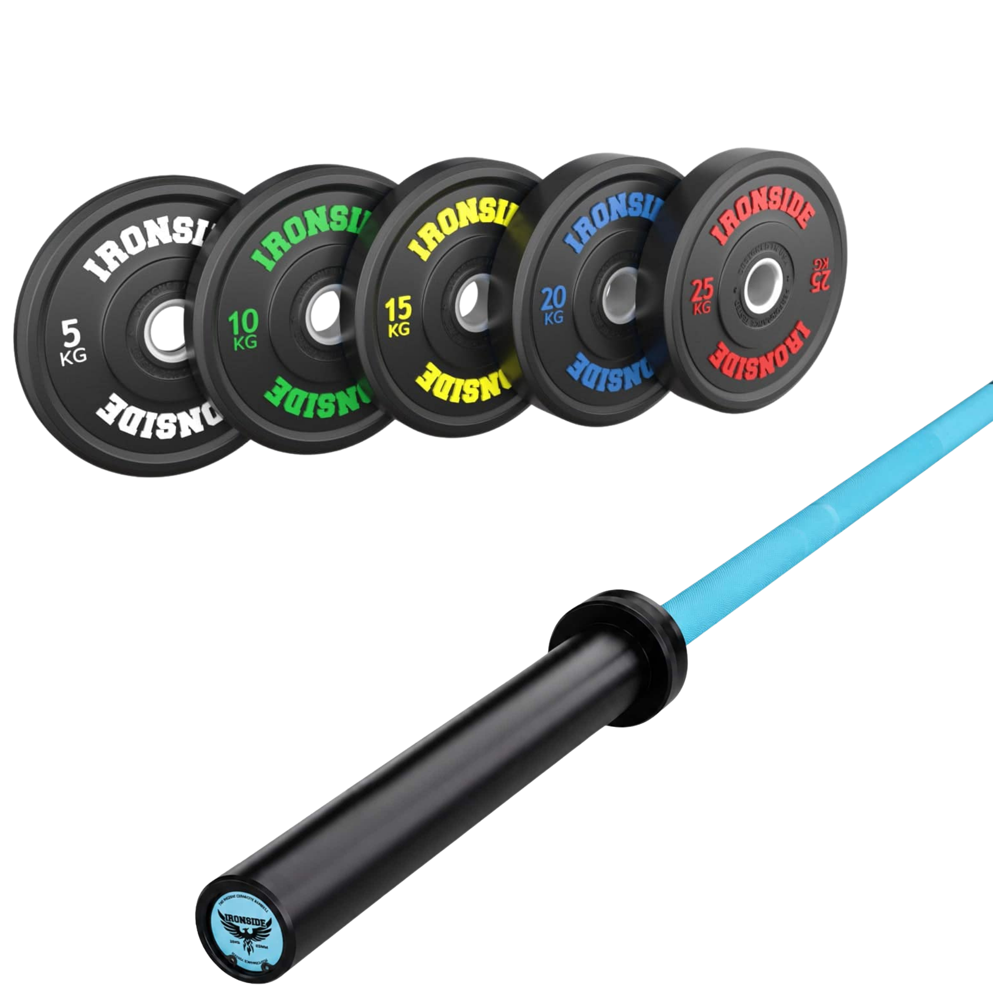 Pack IRONSIDE Barra 15 KG + Set de Discos Olímpicos (KG)