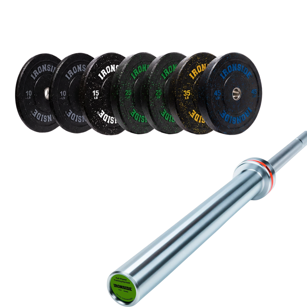Pack IRONSIDE Barra 15 KG + Set de Discos Olímpicos LB