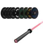 Pack IRONSIDE Barra 15 KG + Set de Discos Olímpicos LB