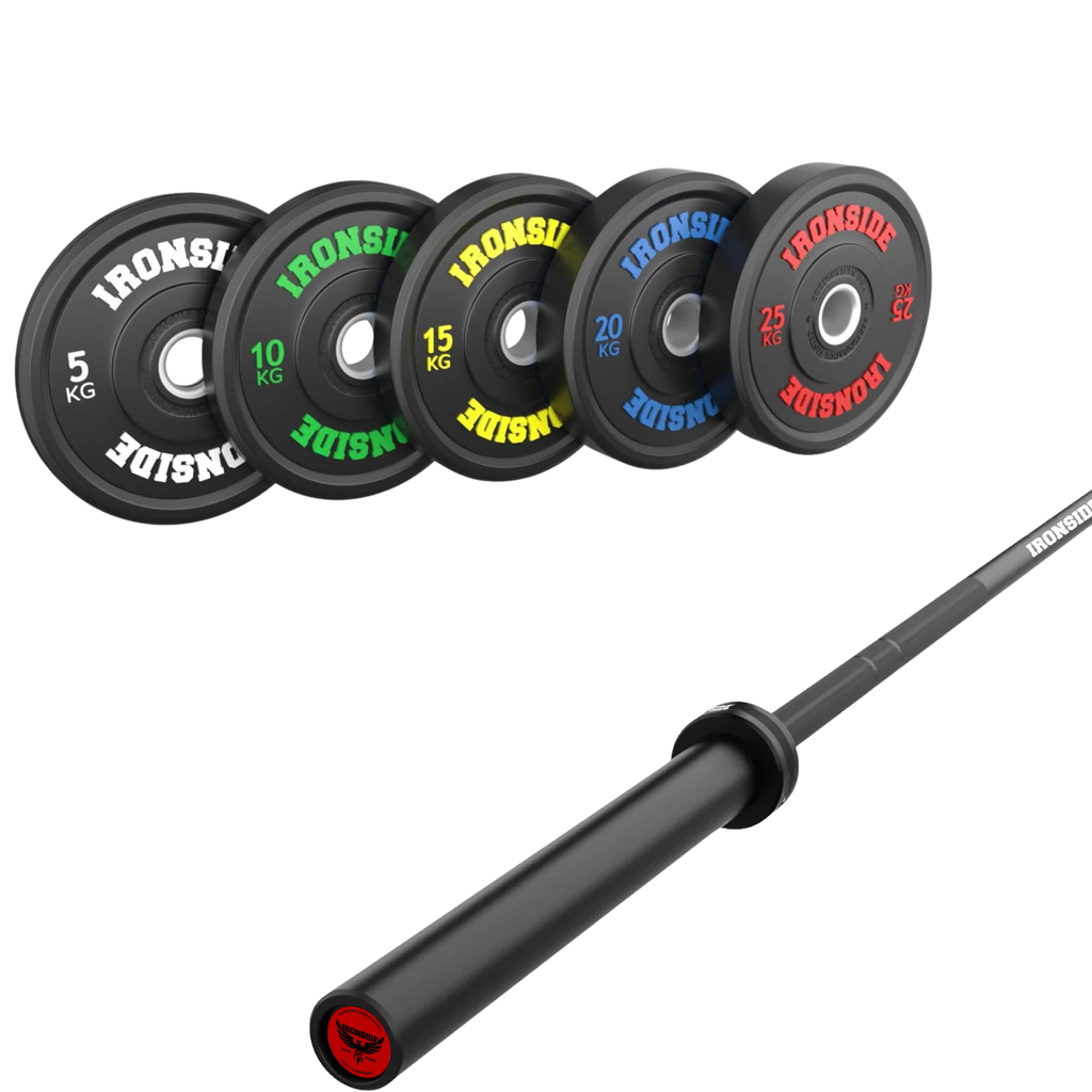 Pack IRONSIDE Barra 15 KG + Set de Discos Olímpicos KG