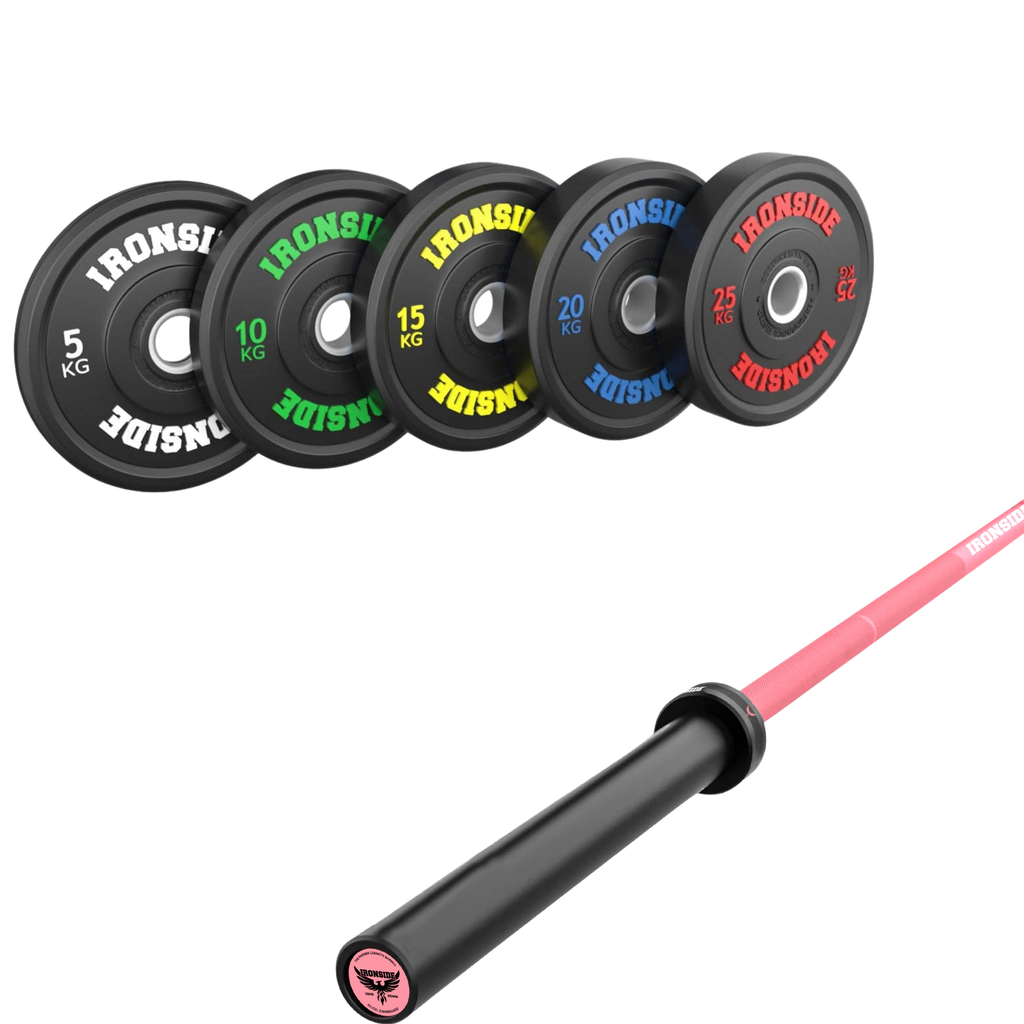 Pack IRONSIDE Barra 15 KG + Set de Discos Olímpicos KG