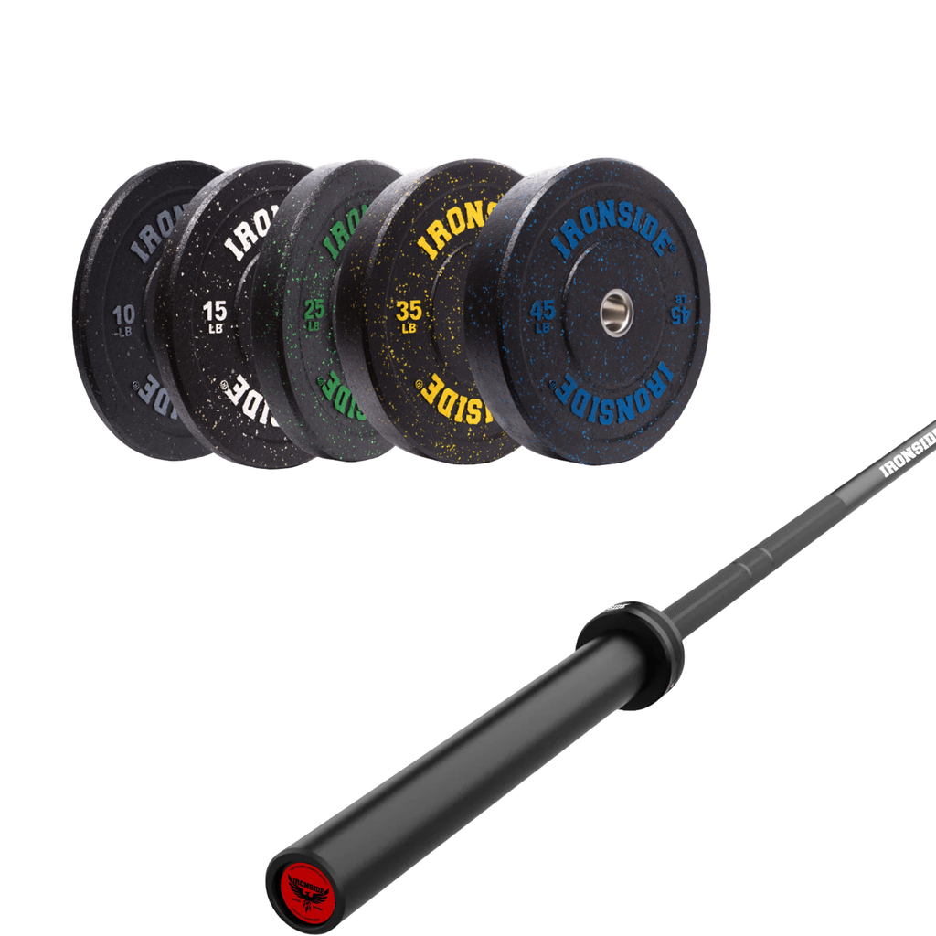 Pack IRONSIDE Barra 15 KG + Set de Discos Olímpicos LB