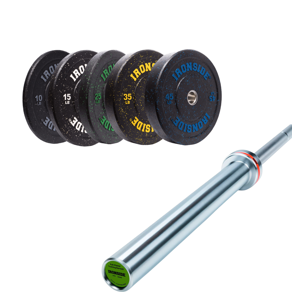Pack IRONSIDE Barra 15 KG + Set de Discos Olímpicos LB