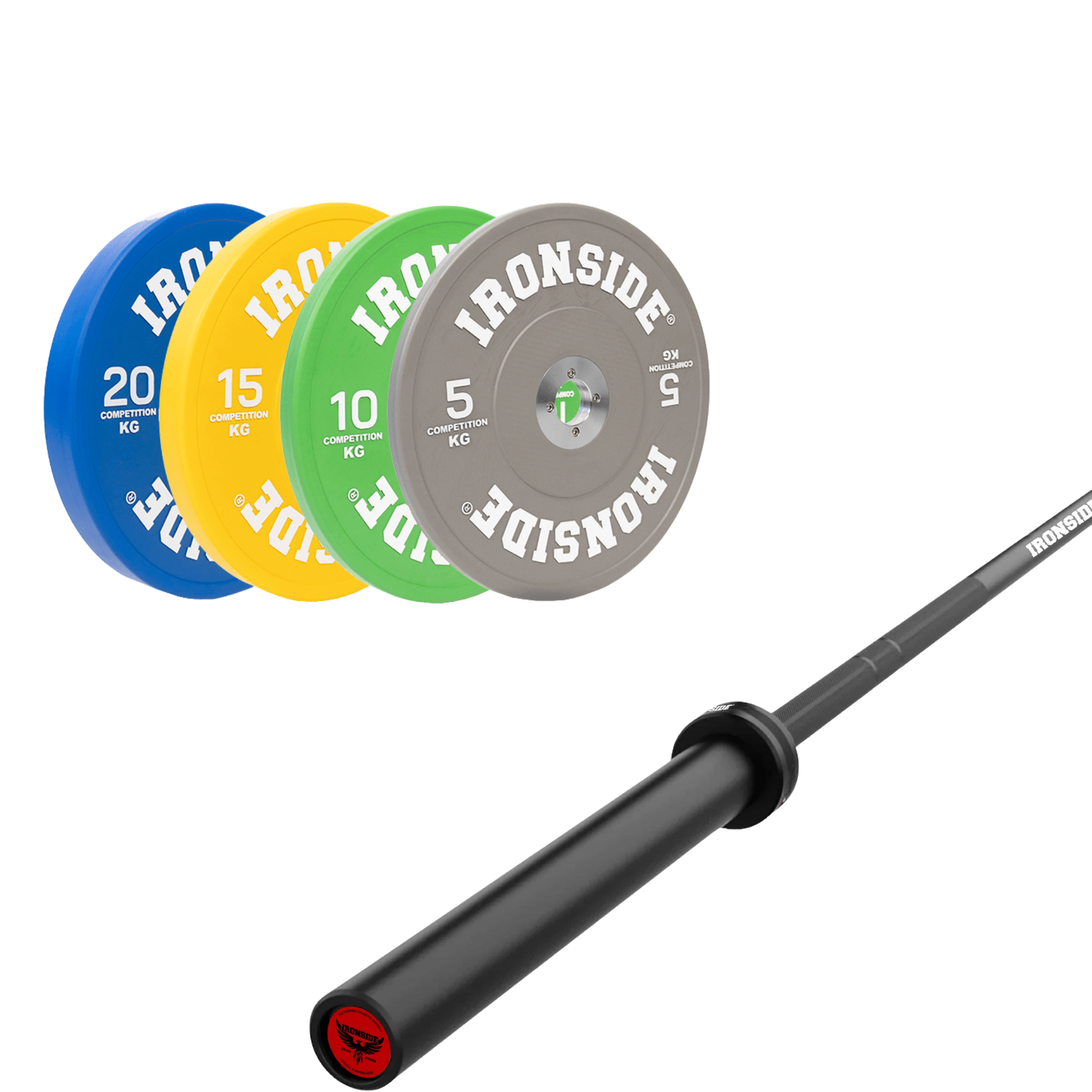 Pack IRONSIDE Barra 15 KG + Set de Discos Olímpicos (KG)