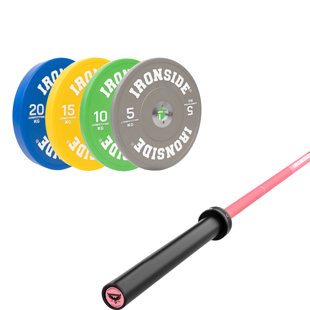 Pack IRONSIDE Barra 15 KG + Set de Discos Olímpicos KG