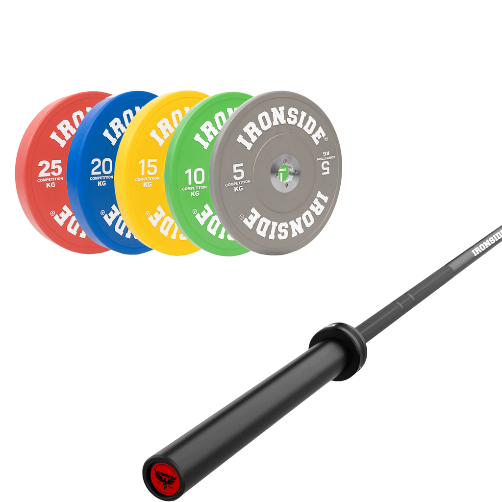 Pack IRONSIDE Barra 15 KG + Set de Discos Olímpicos KG