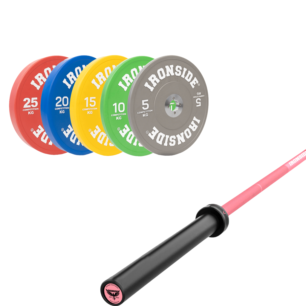 Pack IRONSIDE Barra 15 KG + Set de Discos Olímpicos KG