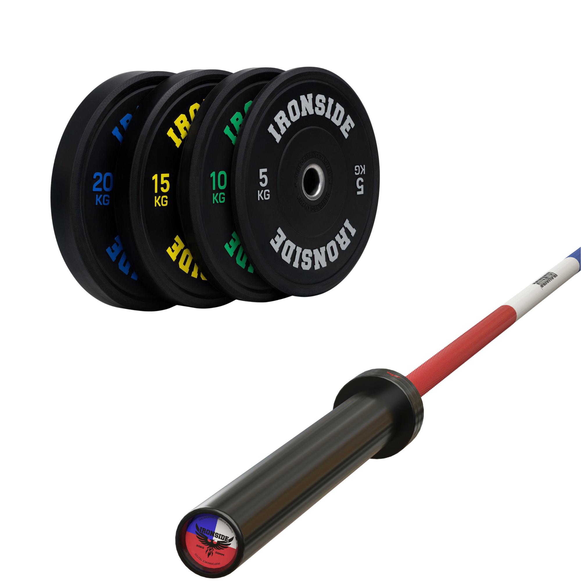 Pack IRONSIDE Barra 20 KG + Set Discos Olímpicos (KG)