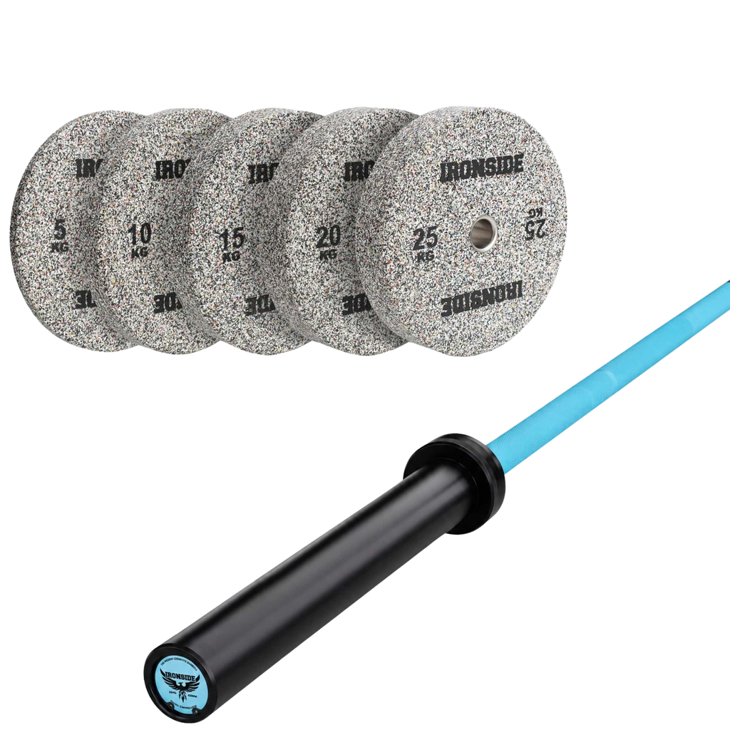 Pack IRONSIDE Barra 15 KG + Set de Discos Olímpicos KG