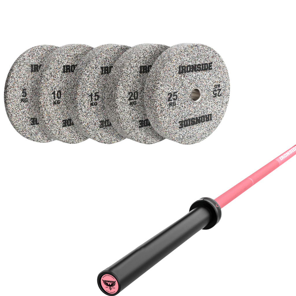 Pack IRONSIDE Barra 15 KG + Set de Discos Olímpicos KG
