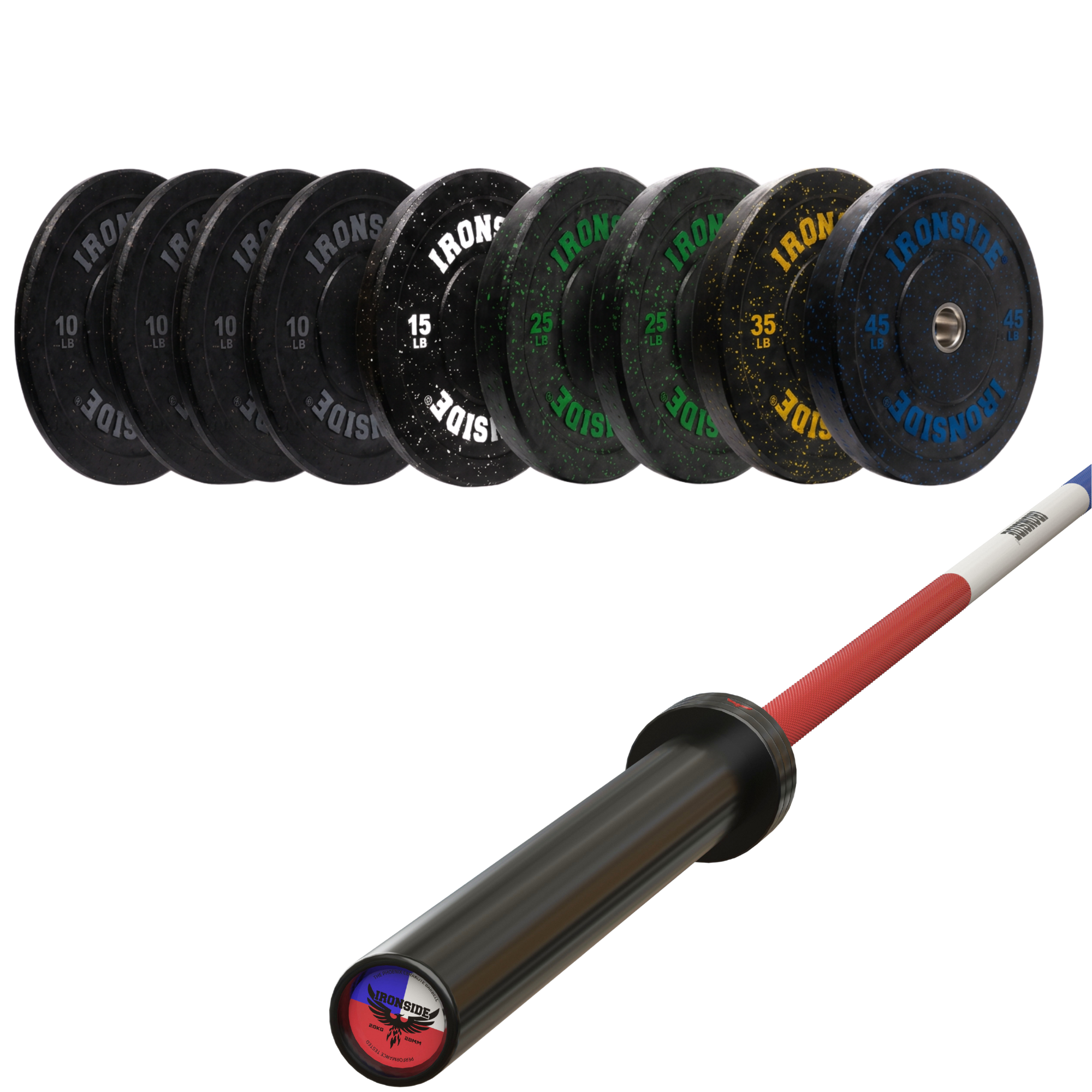 Pack IRONSIDE Barra 20 KG + Set Discos Olímpicos LB