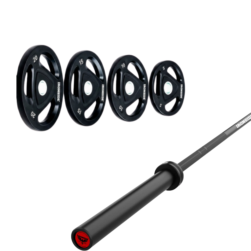 Pack IRONSIDE Barra 15 KG + Set de Discos Olímpicos KG
