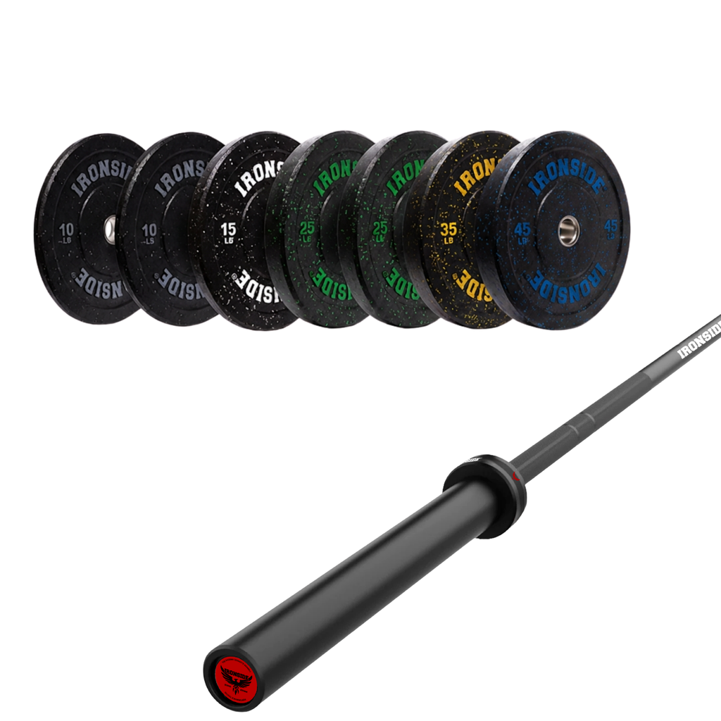 Pack IRONSIDE Barra 20 KG + Set Discos Olímpicos LB