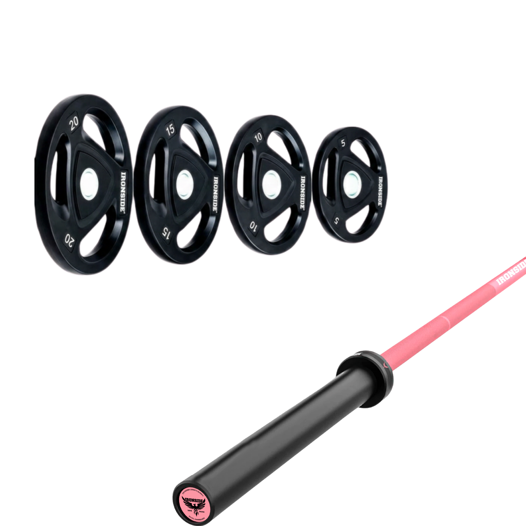 Pack IRONSIDE Barra 15 KG + Set de Discos Olímpicos (KG)