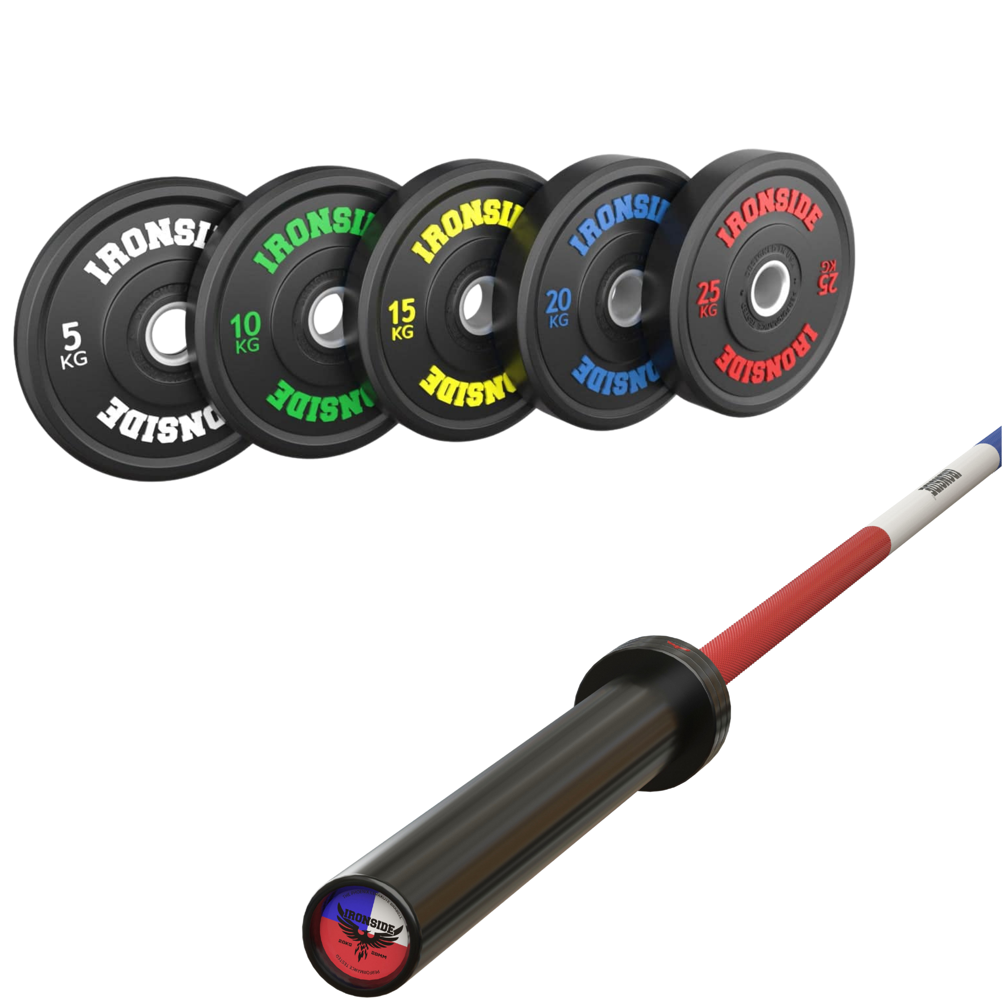 Pack IRONSIDE Barra 20 KG + Set Discos Olímpicos (KG)