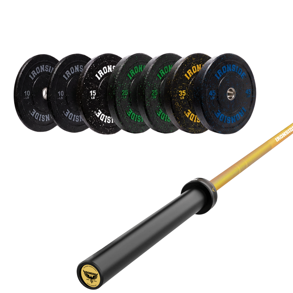 Pack IRONSIDE Barra 20 KG + Set Discos Olímpicos LB
