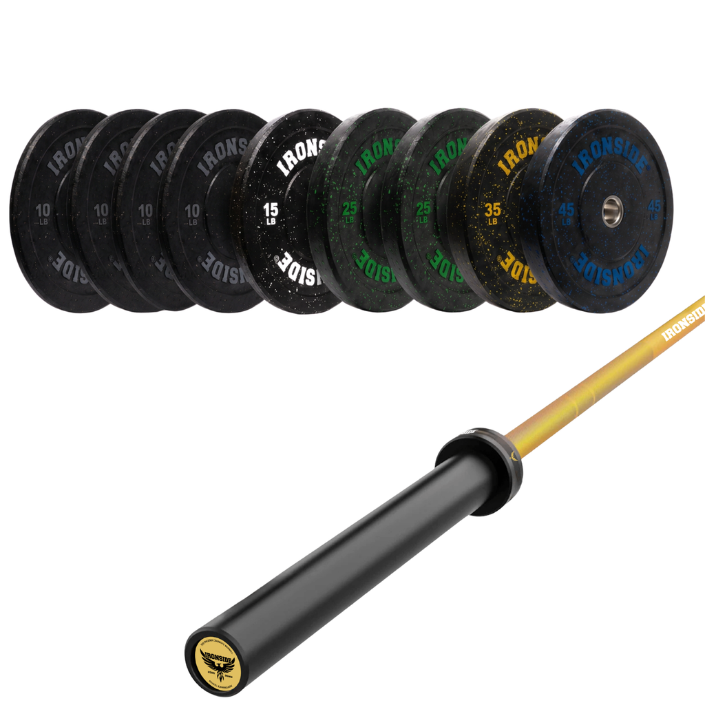 Pack IRONSIDE Barra 20 KG + Set Discos Olímpicos LB