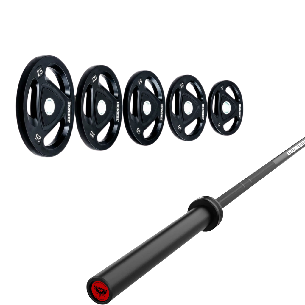 Pack IRONSIDE Barra 15 KG + Set de Discos Olímpicos KG