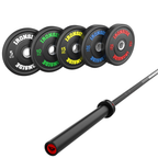 Pack IRONSIDE Barra 20 KG + Set Discos Olímpicos KG