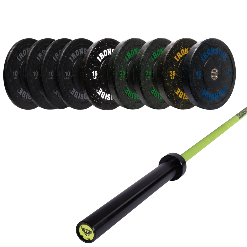 Pack IRONSIDE Barra 20 KG + Set Discos Olímpicos LB