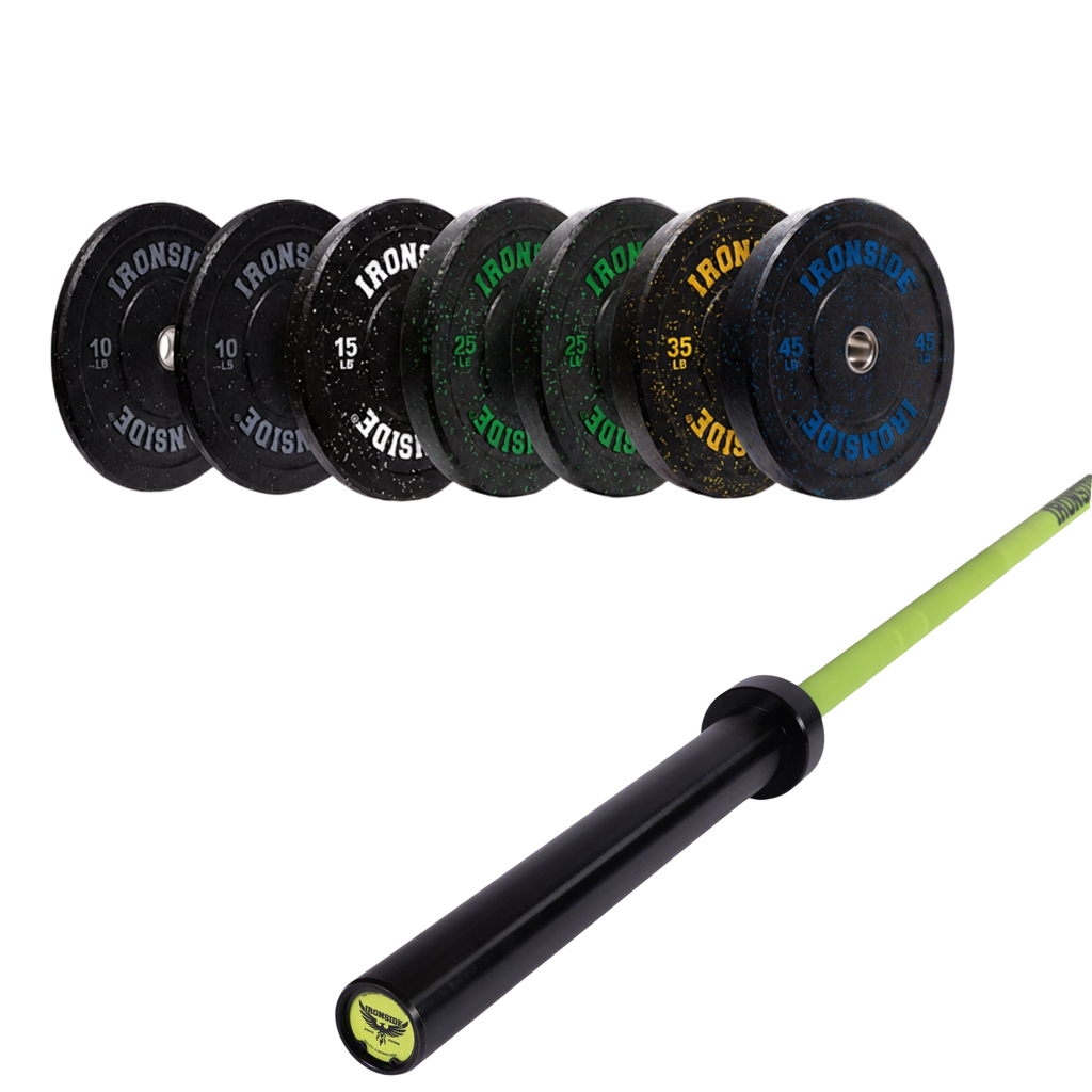 Pack IRONSIDE Barra 20 KG + Set Discos Olímpicos LB