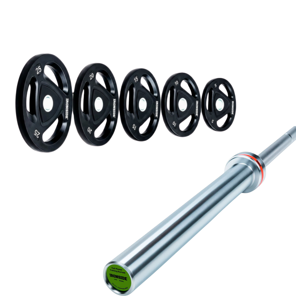 Pack IRONSIDE Barra 15 KG + Set de Discos Olímpicos KG