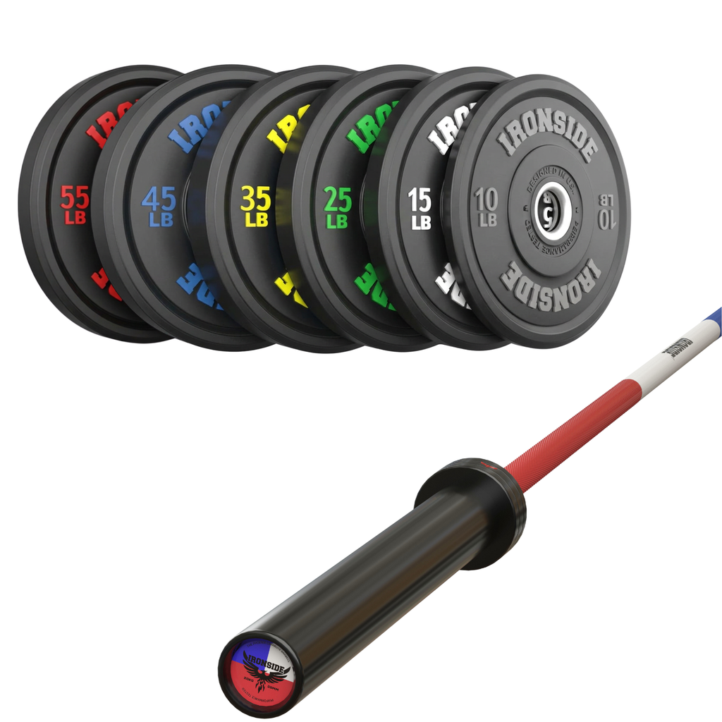 Pack IRONSIDE Barra 20 KG + Set Discos Olímpicos LB